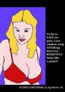Cartoon: AM - Condom Wrap Anything (small) by Age Morris tagged agemorris blondconfessions blondeconfessions safesex asfaras condomwrap anything remotely penis blondebabe niceboobs boobalicious redbra hotchick condom alwaysuseacondom betterbesafethansorry