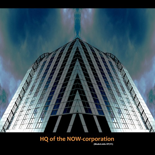 Cartoon: MoArt - The NOW Corporation (medium) by MoArt Rotterdam tagged rotterdam,moart,moartcards,hq,hoofdkantoor,headquarters,now,corporation,bedrijf,nu,office,future,toekomst,kantoor