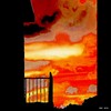 Cartoon: MH - The Burning Sky (small) by MoArt Rotterdam tagged fantasy sky lucht burn branden burningsky wolken clouds brandendewolken rood red rotterdam