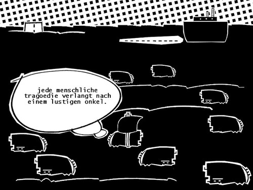 Cartoon: jede menschliche (medium) by bob schroeder tagged mensch,tragoedie,lustig,onkel