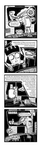 Cartoon: Ypidemi Bionik (medium) by bob schroeder tagged bionik,bionisch,arm,prothese,features,pop,drohne,comic