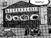 Cartoon: obdach (small) by bob schroeder tagged insektenhotel,unterkunft,obdach,obdachlos,nuetzling