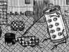 Cartoon: pfand (small) by bob schroeder tagged pfand,sammler,recycling,unterhalt,dosenpfand
