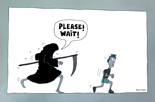Cartoon: Death Run (medium) by Huse Fack tagged tod,death,jogger,laufen