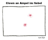 Cartoon: Clown (small) by Huse Fack tagged clown,traffic,light,nebel,fog