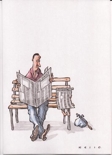 Cartoon: Readers (medium) by Mello tagged media,papers,readers