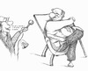 Cartoon: outside Syrian opposition (small) by RahimAdward tagged opposition,politics,rahim,adward