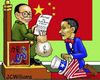 Cartoon: Debt to China (small) by saltpppr tagged barack obama politics politicians political