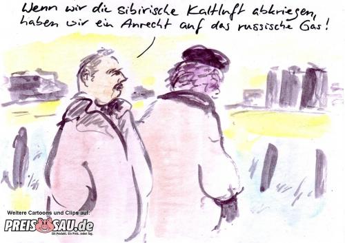Cartoon: So gesehen (medium) by preissaude tagged öl,sibirien,klima