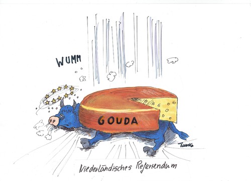Cartoon: Referendum (medium) by Skowronek tagged europa,referendum,niederland,ukraine,käse