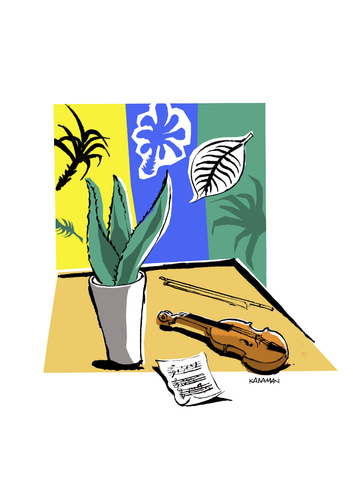 Cartoon: Geige (medium) by Mehmet Karaman tagged geige
