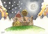 Cartoon: LoveStoneAge (small) by Jesse Ribeiro tagged caveman,stone,age,nature,stars,moon,vulcan,couple,woman,man
