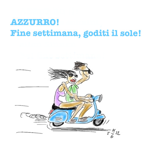 Cartoon: AZZURRO (medium) by legriffeur tagged italy,italia,legriffeur61,cartoon,cartoons,wochenend