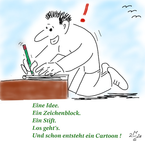 Cartoon: Der Zeichner (medium) by legriffeur tagged cartoon,zeichnen,zeichner,cartoonisten,malen,zeichnenmachtspass,entspannung