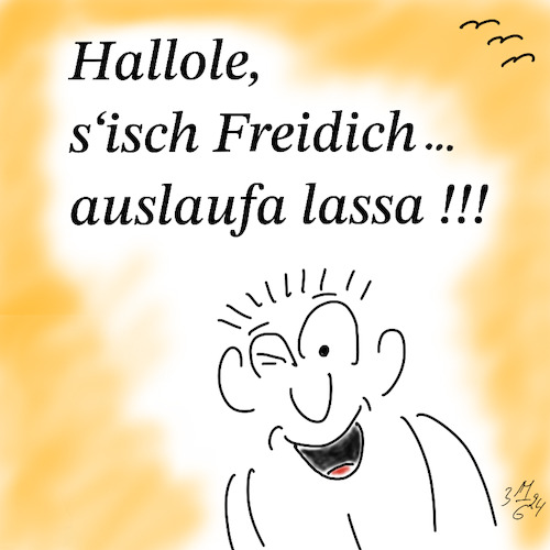 Cartoon: isch Freidich (medium) by legriffeur tagged freitag,wochenende,freizeit,arbeit