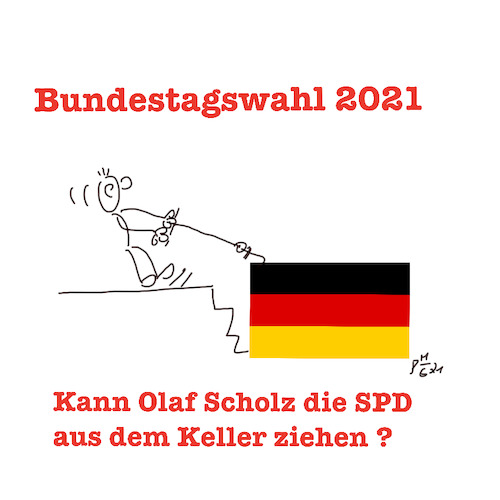 Cartoon: Kann Olaf Scholz die SPD retten (medium) by legriffeur tagged bundestagswahl,wahlkampf,spd,olafscholz,stimmenkeller,bundestagswahlkampf2021