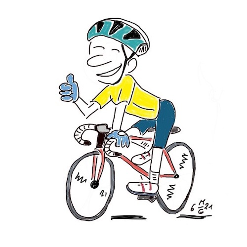 Cartoon: Läuft (medium) by legriffeur tagged rad,radfahren,freizeit,esläuft,tourdefrance,tour,de,france,radrennen,radsport