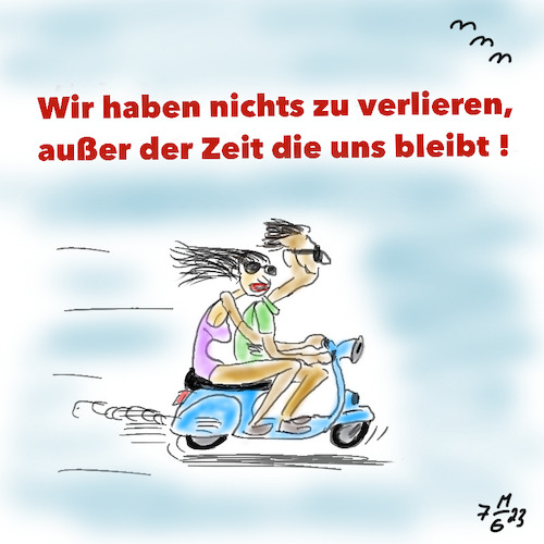 Cartoon: Nichts zu verlieren (medium) by legriffeur tagged zeit,leben,verlust,nichtszuverlieren,dasleben,unserleben,dermensch