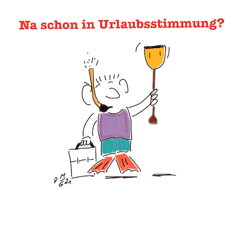 Cartoon: Urlaubsstimmung (medium) by legriffeur tagged urlaub,ferien,abindenurlaub,urlaubssrimmung,urlaubsreif