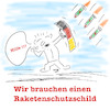 Cartoon: Raketenschutzschild (small) by legriffeur tagged deutschland,verteidigung,bundeswehr,raketen,raketenabwehr,legriffeur61,cartoon,cartoons,ukrainekonflikt,ukrainekrieg,russland,europa,nato,politik