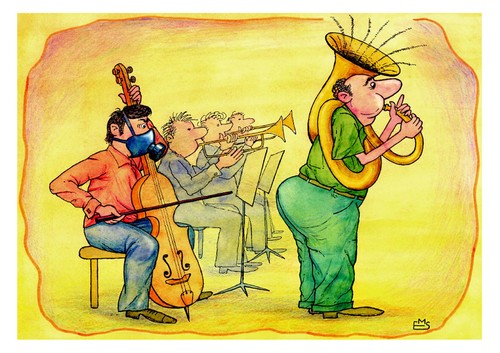 Cartoon: Orchestra (medium) by Makhmud Eshonkulov tagged concert,orchestra,music