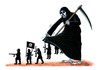Cartoon: Death and ISIS (small) by Makhmud Eshonkulov tagged isis,is
