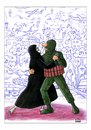 Cartoon: Tango (small) by Makhmud Eshonkulov tagged terror