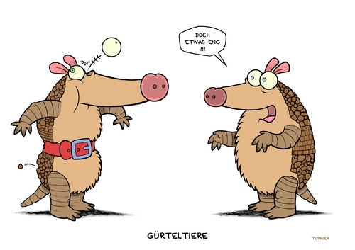 Cartoon: Gürteltier (medium) by Christoon tagged gürteltier