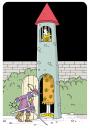Cartoon: girl in the tower (small) by hicabi tagged cartoon