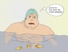 Cartoon: Die Badende (small) by gege tagged baden,meer,fettleibigkeit,fett,frau,dick,schwimmen,urlaub