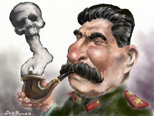 Cartoon: Stalin (medium) by Bob Row tagged stalin,katyn,politics,genocide