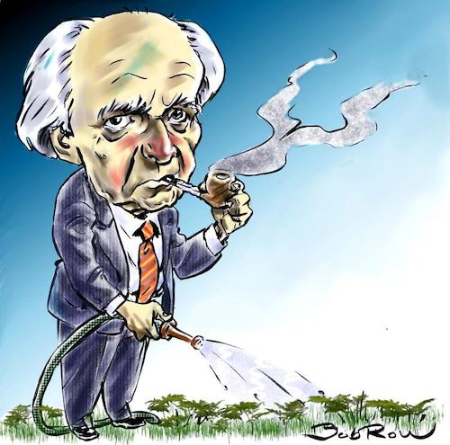 Cartoon: Zygmunt Bauman (medium) by Bob Row tagged zygmunt,bauman,philosophy,sociology,polish,jewish,liquid,modernity