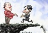Cartoon: Ahmadinejad tours Latin America (small) by Bob Row tagged ahmadinejad,chavez,iran,venezuela,cia,imperialism