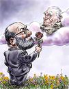 Cartoon: Eco_Borges (small) by Bob Row tagged eco borges literature