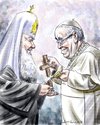 Cartoon: Kirill_Francis (small) by Bob Row tagged francis kirill christianity cuba religion