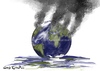 Cartoon: Melting Earth (small) by Bob Row tagged melting earth climate change