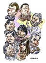Cartoon: Presidentes sudamericanos (small) by Bob Row tagged politics,southamerica