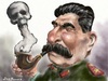 Cartoon: Stalin (small) by Bob Row tagged stalin katyn politics genocide