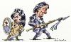 Cartoon: The Kirchners (small) by Bob Row tagged argentina politics kirchner