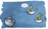 Cartoon: 2012 DA14 (small) by subbird tagged asteroid,aliens,erde