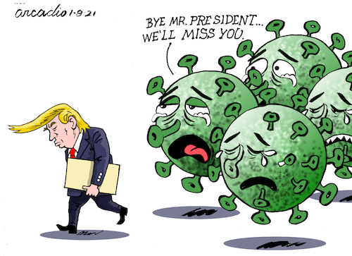 Cartoon: Bye bye Mr. President. (medium) by Cartoonarcadio tagged trump,white,house,washington,bye