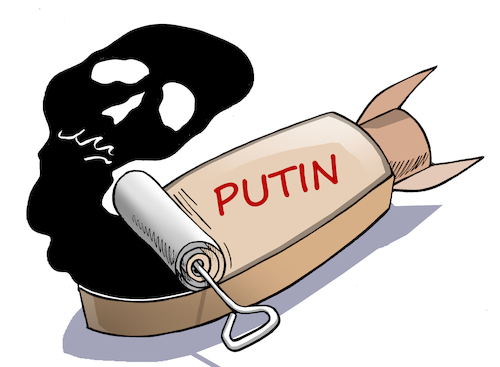 Cartoon: Death in Ukraine. (medium) by Cartoonarcadio tagged ukraine,putin,russia,nato,usa,war