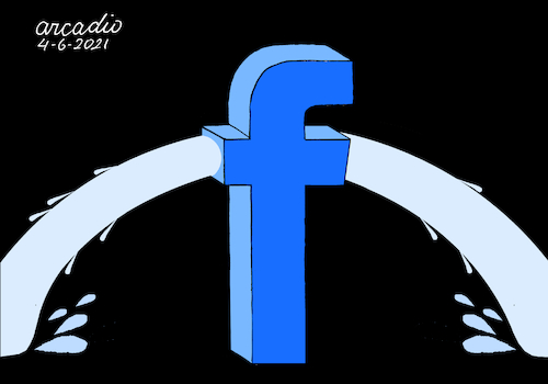 Cartoon: Facebook was hacked II (medium) by Cartoonarcadio tagged facebook,social,network,data,people