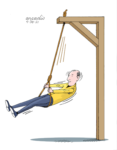Cartoon: Ghoulish swing. (medium) by Cartoonarcadio tagged enterteinment,hunor,cartoon