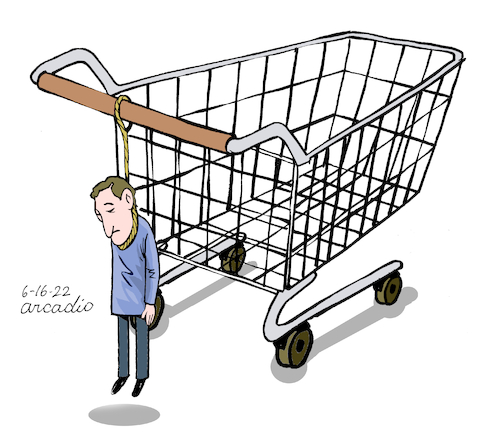 Cartoon: Inflationary crisis. (medium) by Cartoonarcadio tagged crisis,economy,world,wars,energy