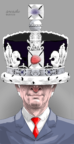 Cartoon: King Charles III (medium) by Cartoonarcadio tagged your,mayesty,the,king,uk,england