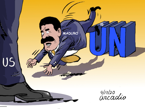 Cartoon: Maduro finally was pointed. (medium) by Cartoonarcadio tagged maduro,latin,america,crimes,un