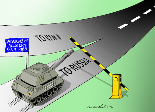 Cartoon: Permission to attack Russia. (medium) by Cartoonarcadio tagged ukraine,russia,nato
