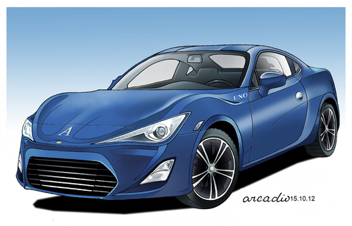 Cartoon: Portrait of a car. (medium) by Cartoonarcadio tagged car,auto,vehicle