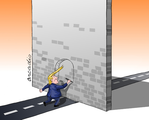 Cartoon: The illusionism of Trump. (medium) by Cartoonarcadio tagged maduro,venezuela,oil,latin,america